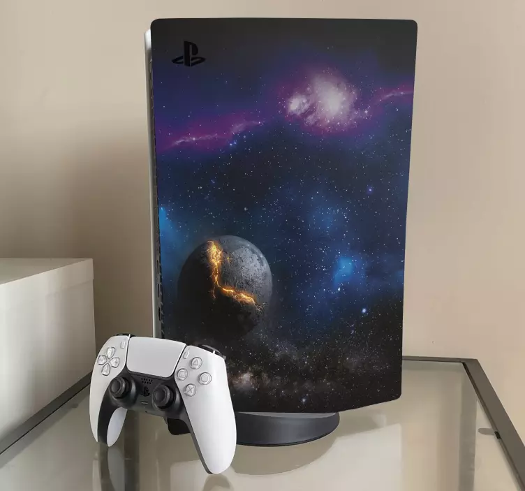 Outer space PS5 galaxy sticker - TenStickers