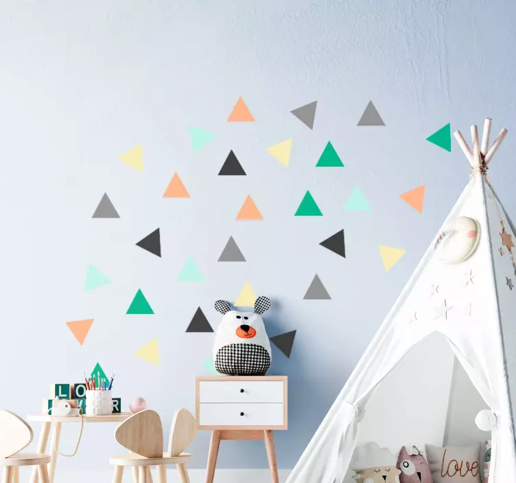 Pack of 30 little triangles geometric wall sticker - TenStickers