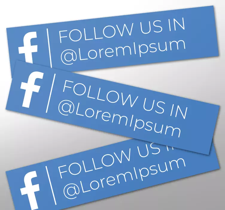 Pack of custom Facebook name  sticker - TenStickers