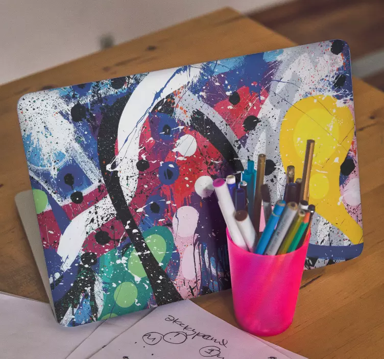 Painted splash laptop skin - TenStickers