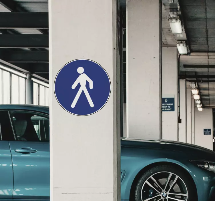 Pedestrian road sign decor - TenStickers