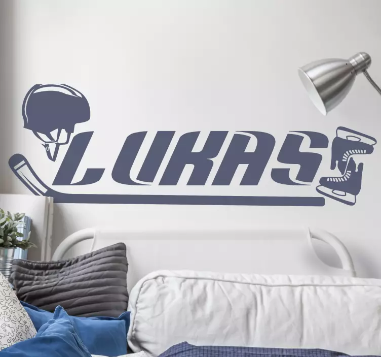 Personal ice hockey Personalised decal - TenStickers