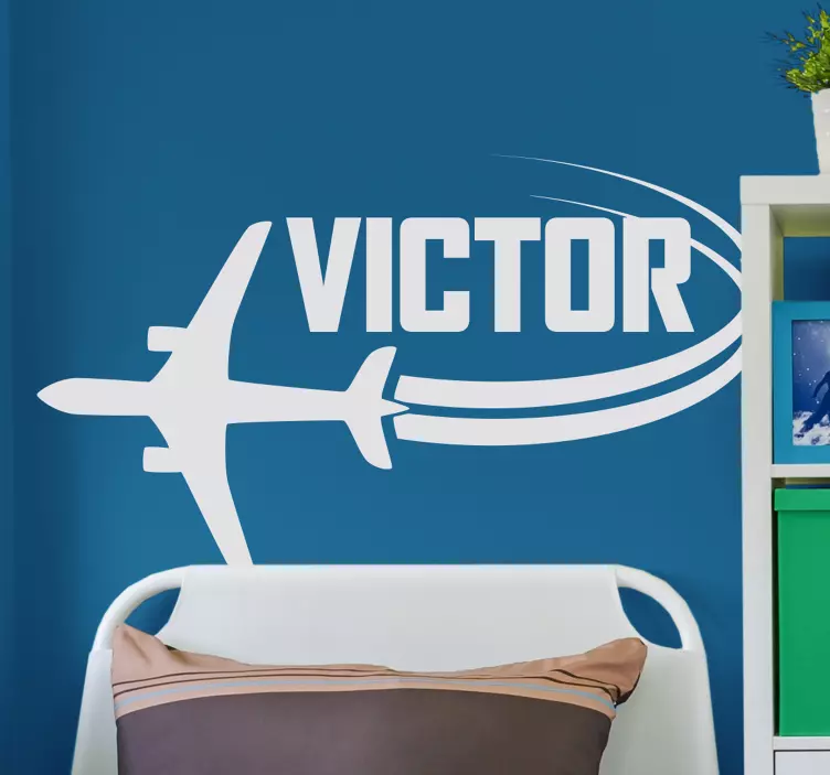 Personalized Aeroplane decal - TenStickers