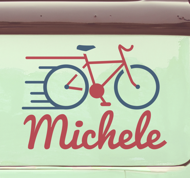 Personalised bike Car decal - TenStickers