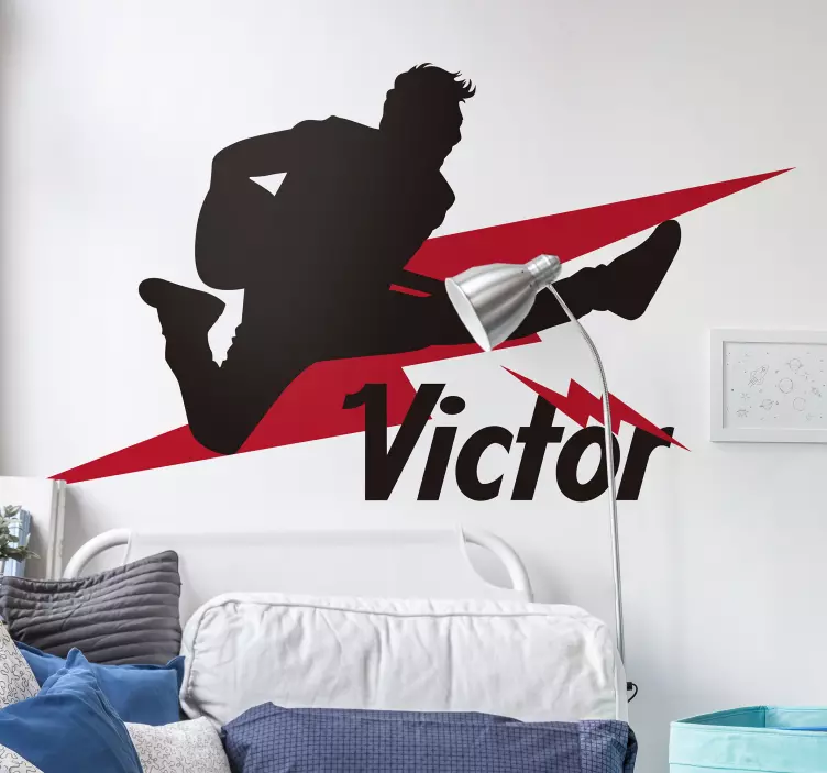 Personalised guitar player rock sticker - TenStickers