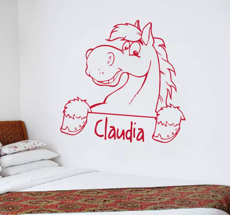 Personalised Horse Wall Sticker - TenStickers