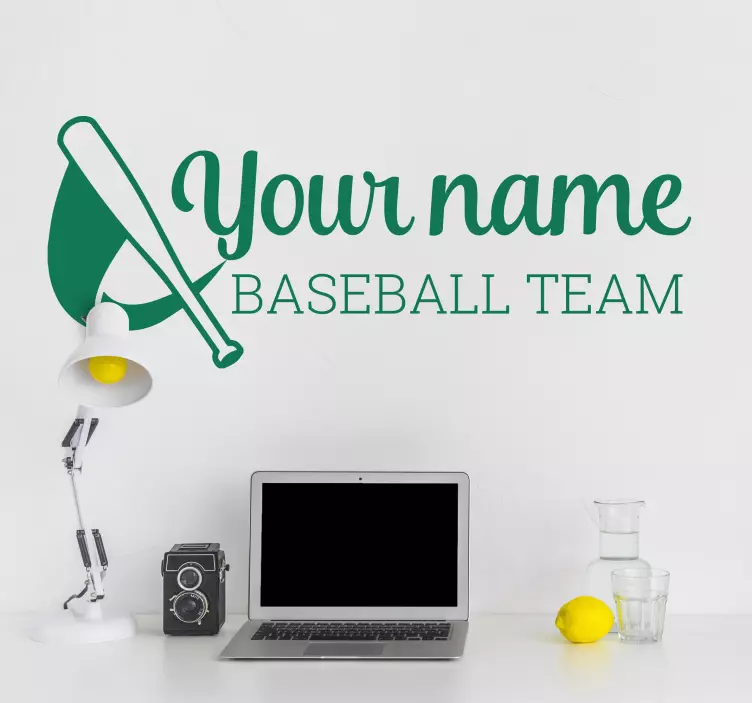 Personalized baseball team name wall decor - TenStickers