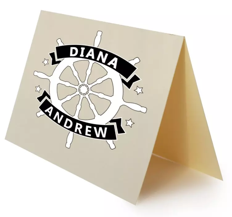 PERSONALIZED NAME AND WHEEL ART location sticker - TenStickers