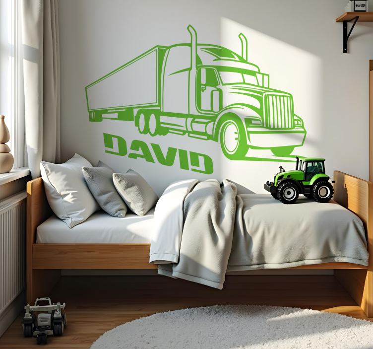 personalized truck toy decal - TenStickers