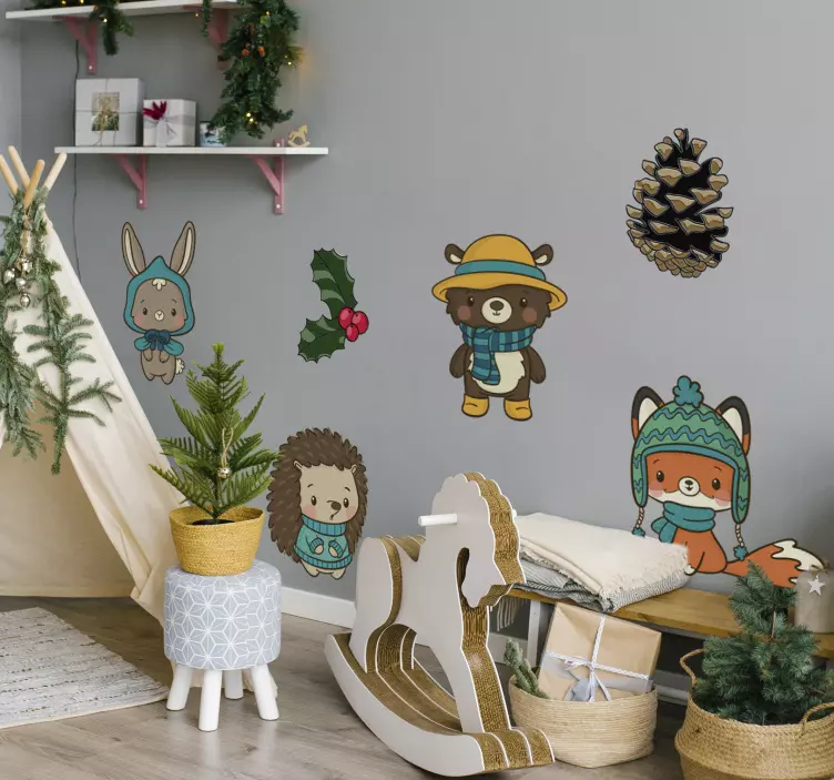 Pet sticker playful animal characters - TenStickers