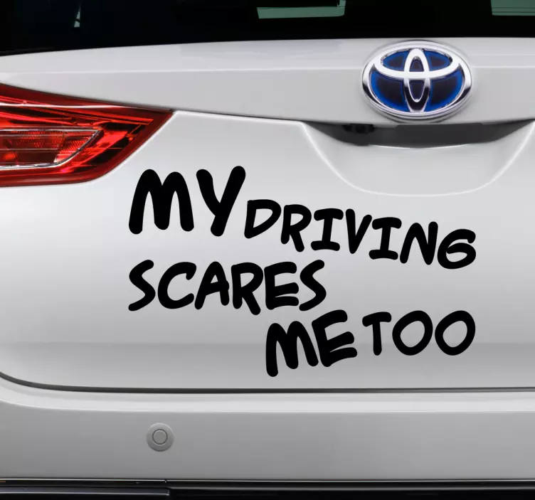 Comic phrase car vinyl Sticker - TenStickers