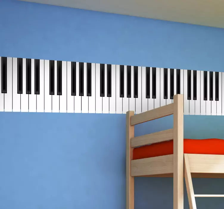 Piano keyboard design wall sticker for kids - TenStickers