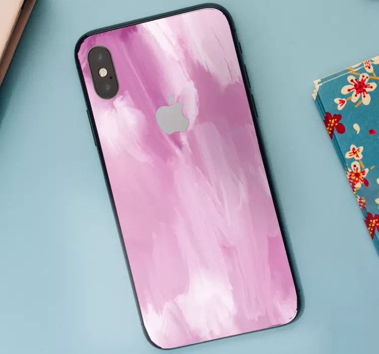 Pink Abstract Palette iPhone sticker - TenStickers