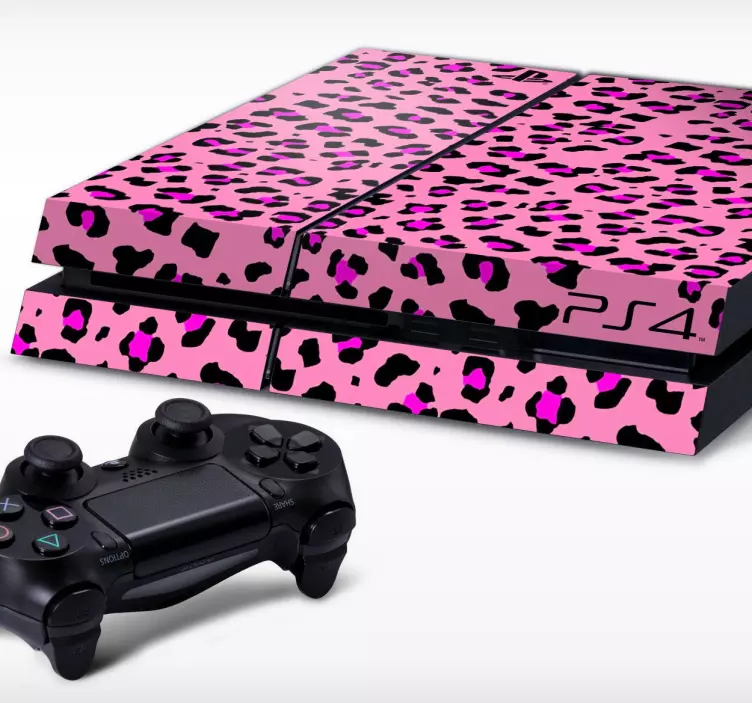 Pink animal spot print ps4 skin - TenStickers