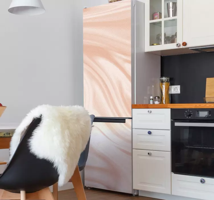 Pink marble fridge vinyl decal - TenStickers