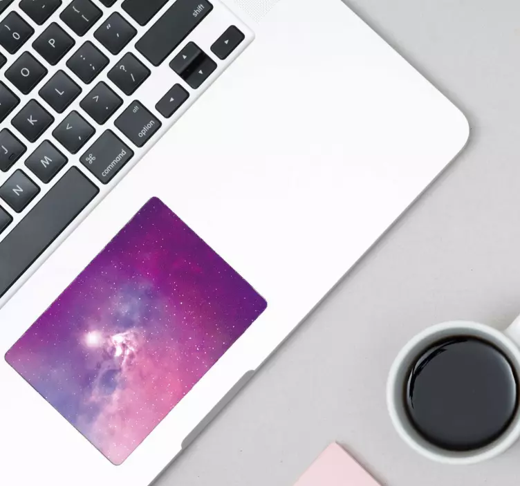 Pink Nebula Trackpad Laptop sSticker - TenStickers