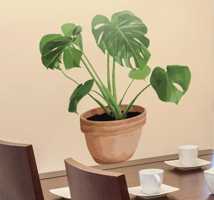 Plant Pot Decorative Wall Sticker - TenStickers