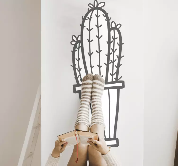 Plant sticker cactus in pot - TenStickers