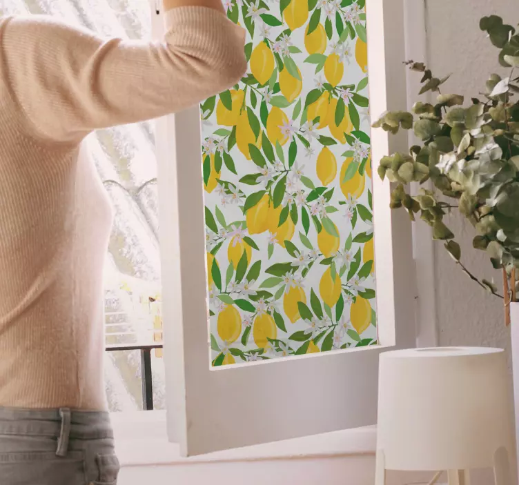 Plant sticker lively lemons pattern - TenStickers