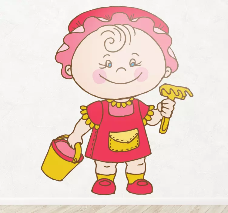 Playful Child Painter kid's sticker - TenStickers