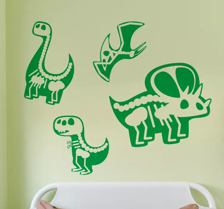 Playful Dinosaur Patterns dragon wall sticker - TenStickers