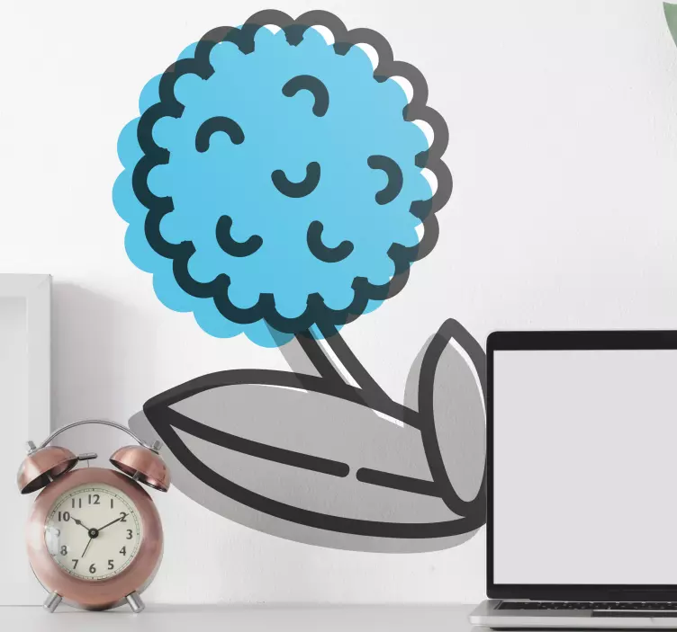 Playful floral element wall sticker - TenStickers