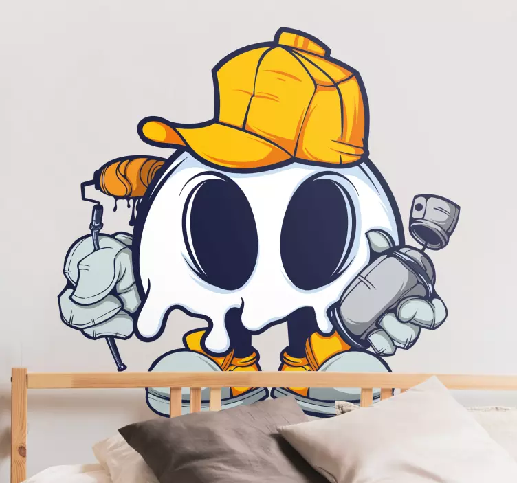 Ghost character halloween sticker - TenStickers