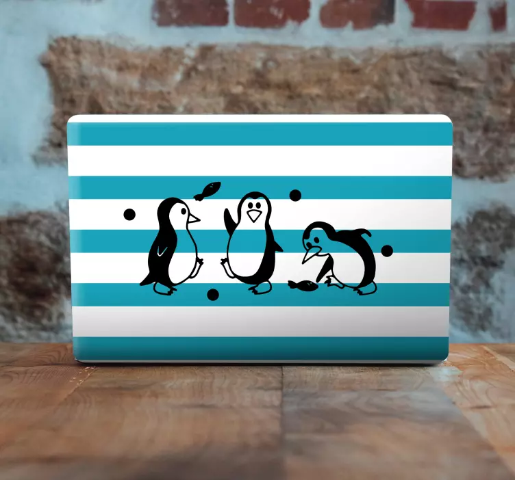 Playful Penguin Design laptop skin - TenStickers