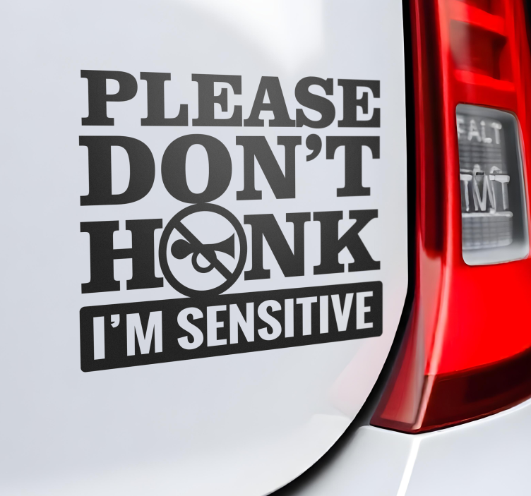 Please don't honk car sticker - TenStickers