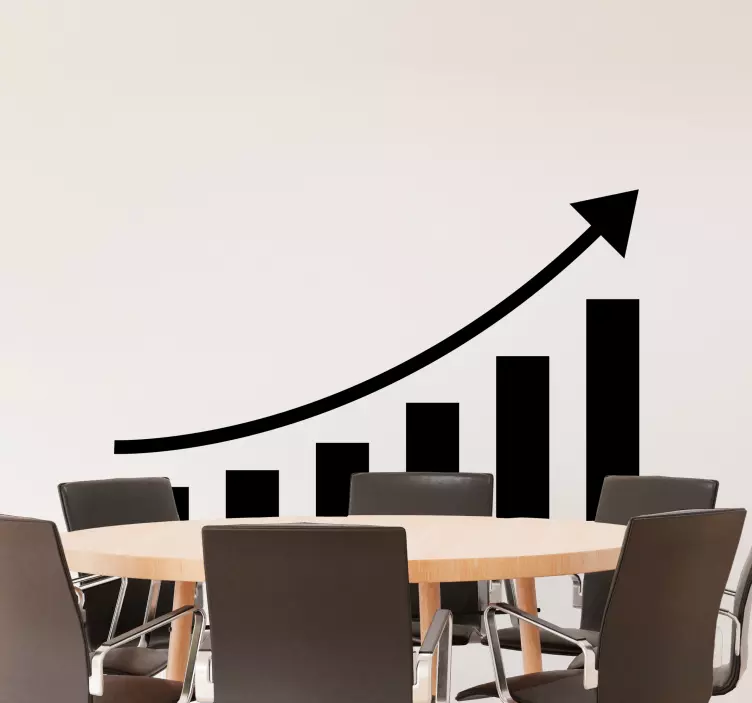 Positive Business Chart Sticker - TenStickers