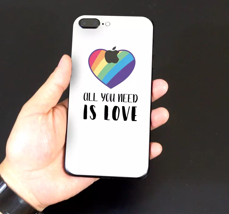 PRIDE HEART MESSAGE iPhone sticker - TenStickers