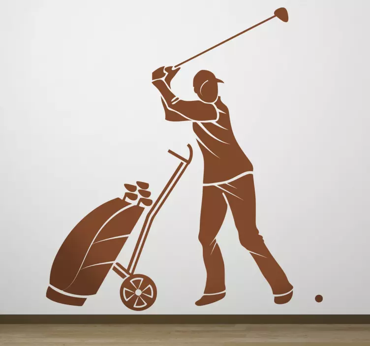 Professional Golfer Silhouette Decal - TenStickers