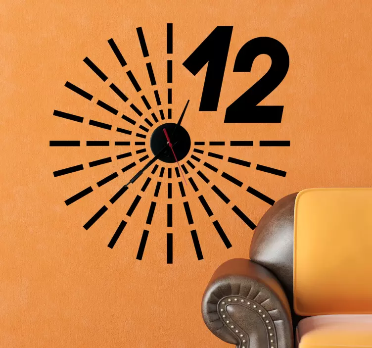 Progressive Clock Wall Decal - TenStickers