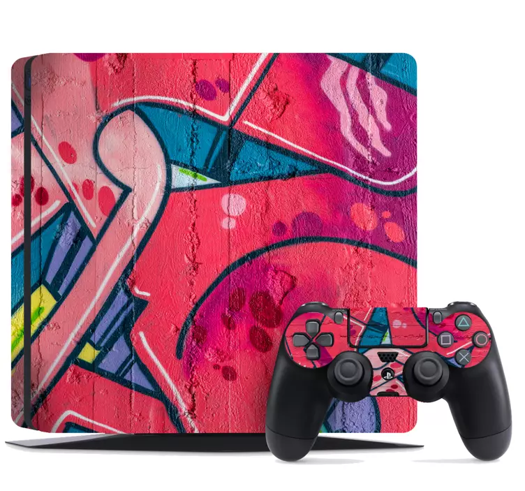 Ps4 skin vibrant graffiti design - TenStickers