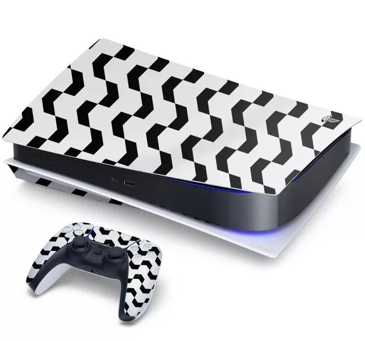 Ps5 skin black and white patterns - TenStickers