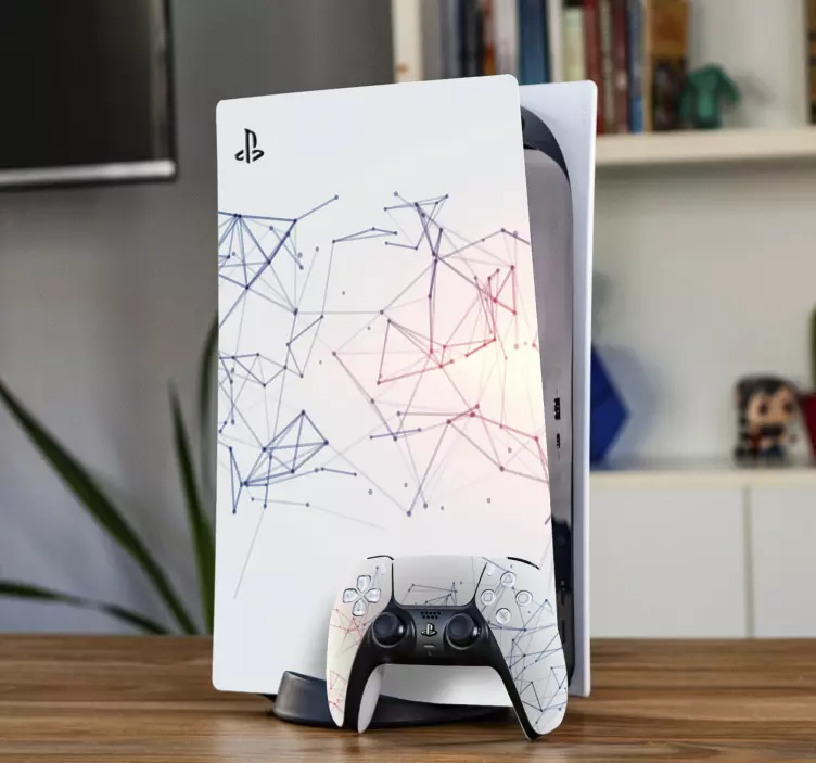 Ps5 skin in modern geometric design - TenStickers