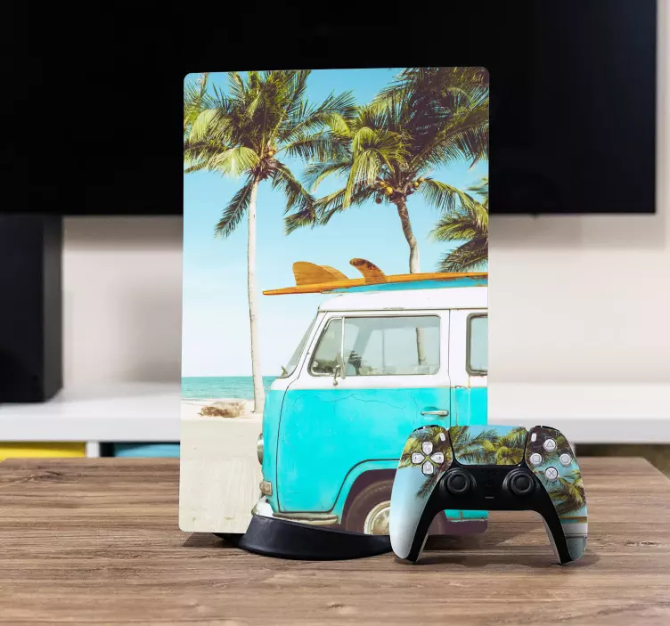 Ps5 skin tropical surf van - TenStickers