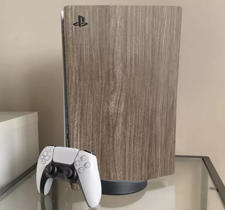 Ps5 skin wood grain texture cover - TenStickers