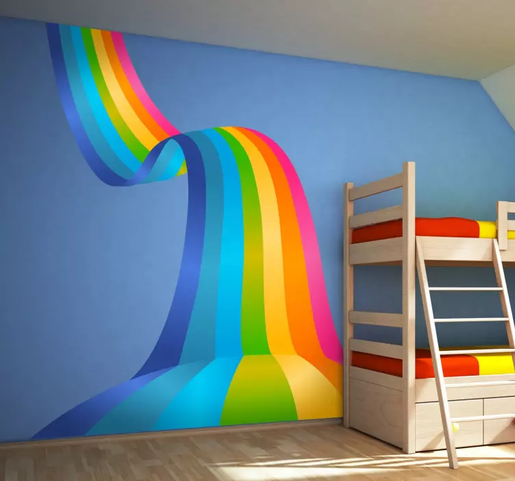 Rainbow wave decorative 3d wall sticker - TenStickers