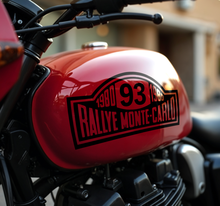 rally number Monte-Carlo motorcycle sticker - TenStickers