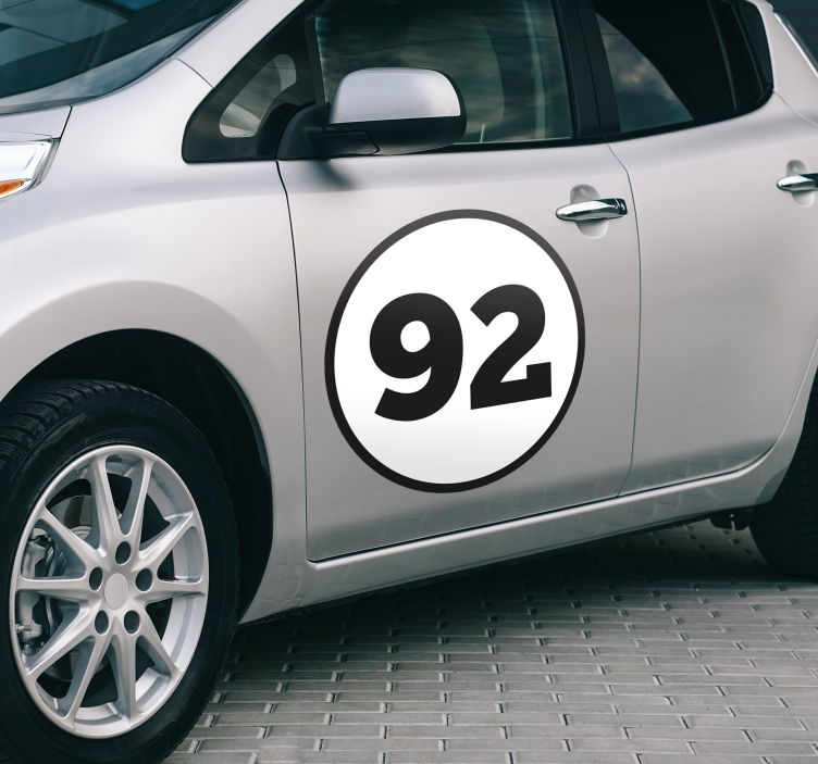 Rally numbers car sticker - TenStickers
