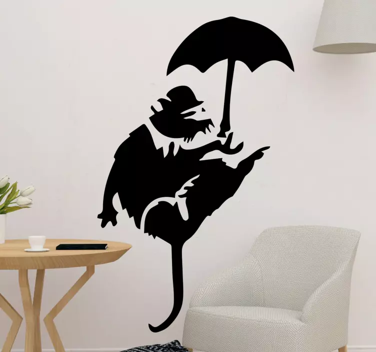 rat art banksy  art sticker - TenStickers