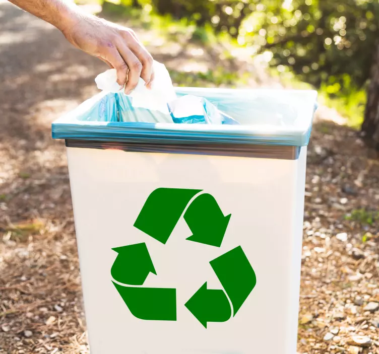 Recycling sign Bin Sticker - TenStickers