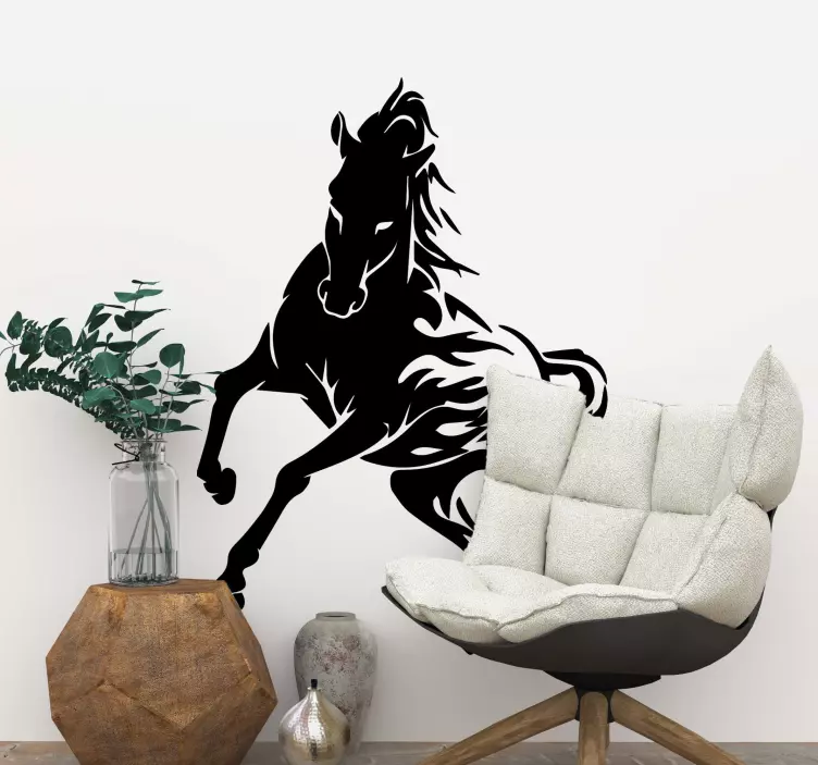 Regal Horse Outline cat sticker - TenStickers