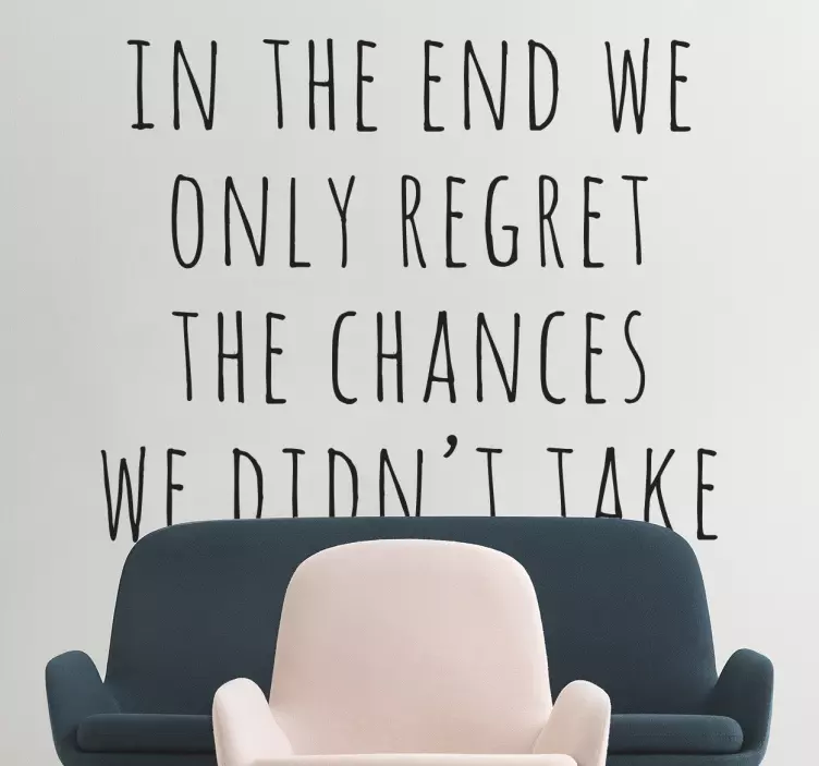 Regretted Chances Text Sticker - TenStickers