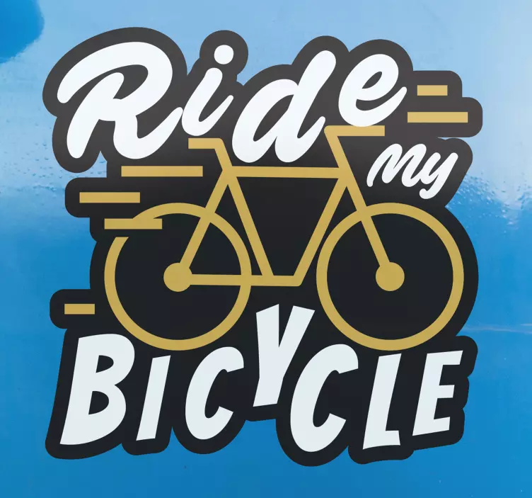 Ride My Bicycle car sticker - TenStickers