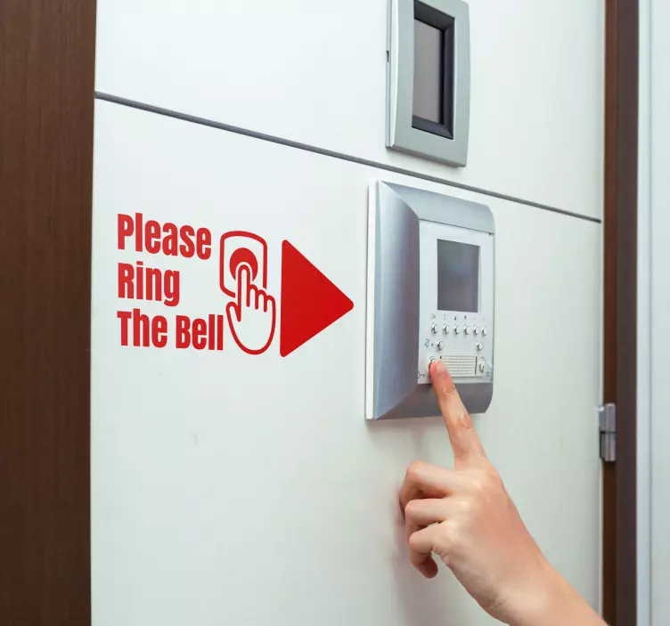 Ring doorbell door sticker - TenStickers