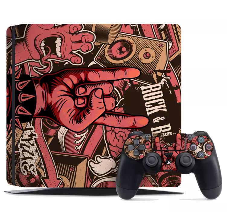 Rock graffiti PS4 PS4 sticker - TenStickers
