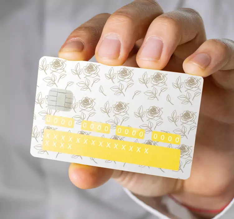 Rose Pattern Design credit card sticker - TenStickers