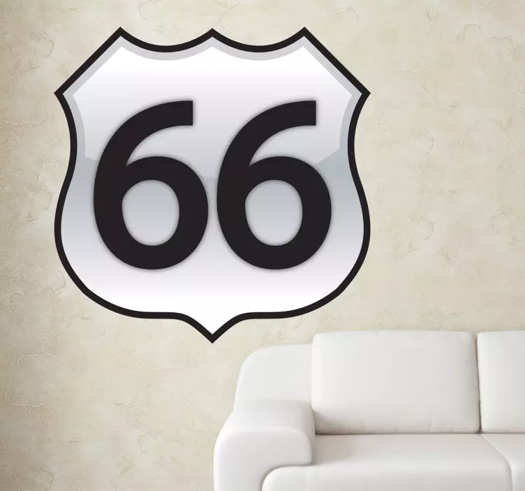 Route 66 sign travel stickers - TenStickers